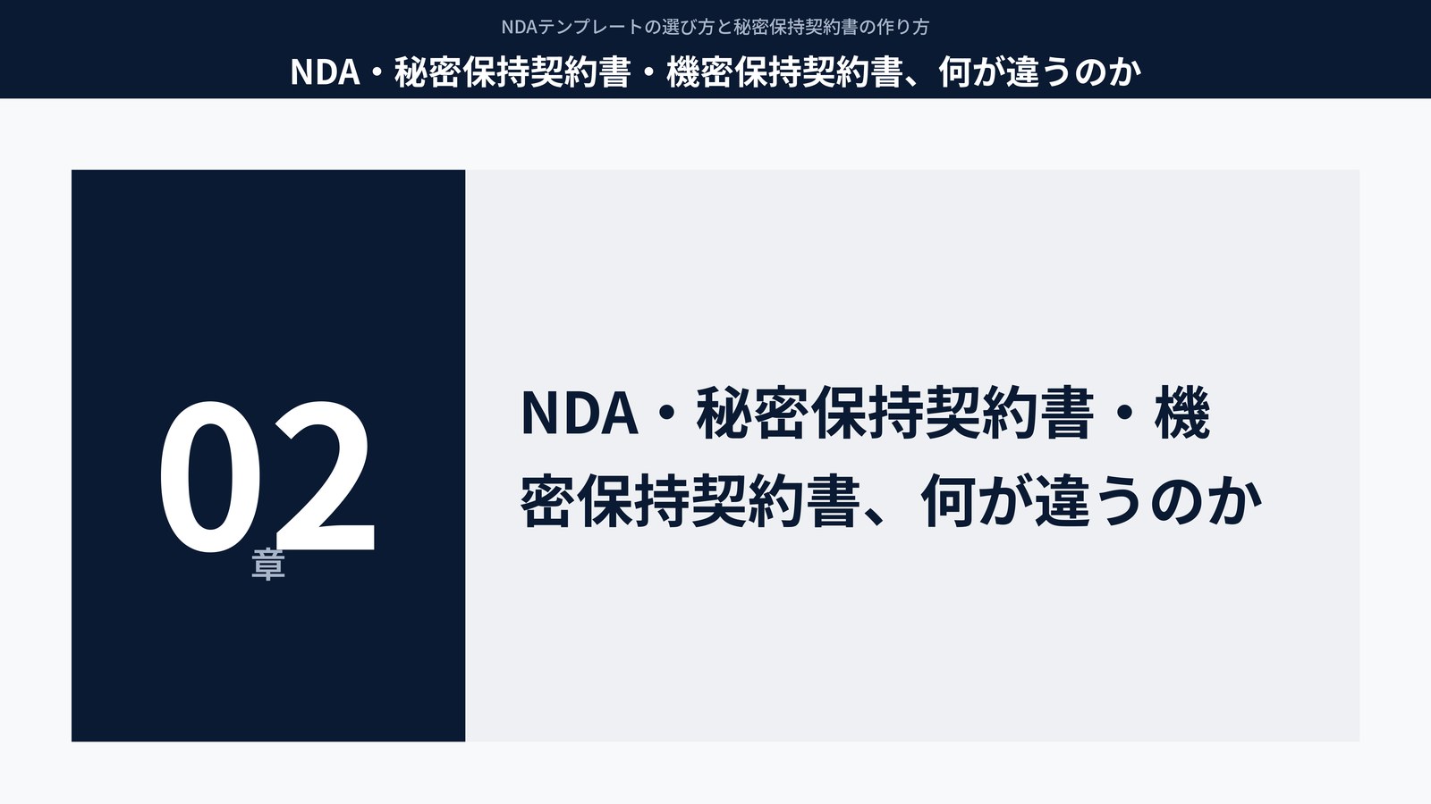 NDA・秘密保持契約書・機密保持契約書、何が違うのか