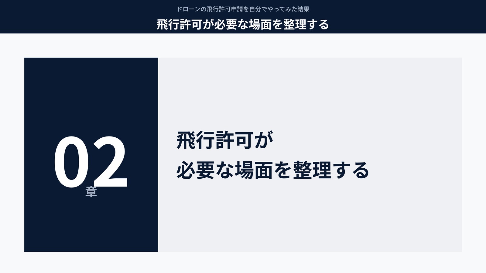 飛行許可が必要な場面を整理する
