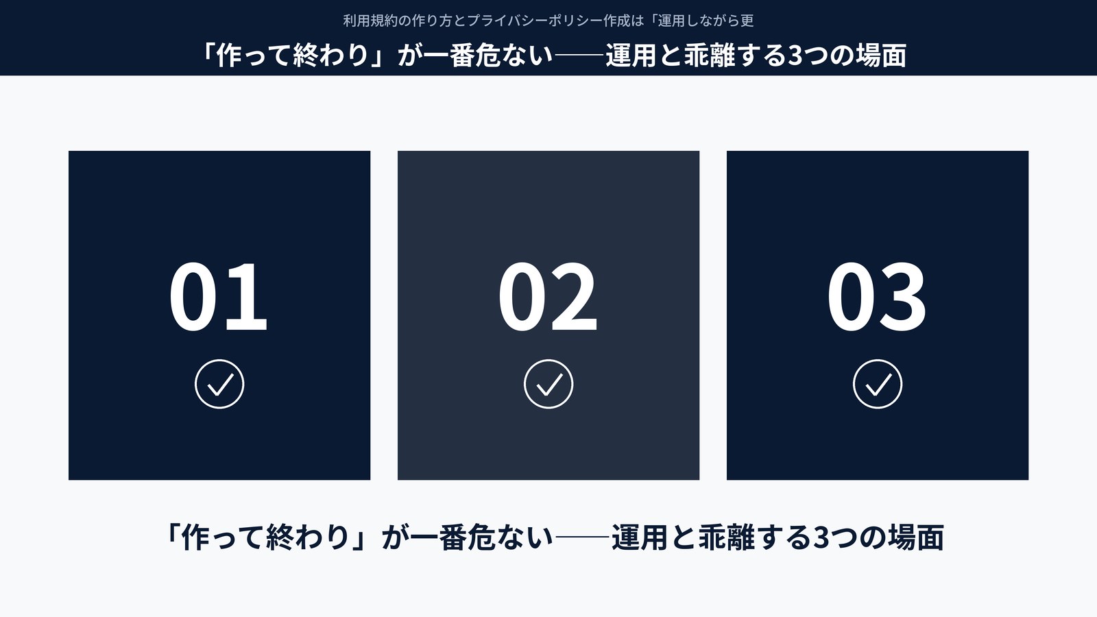 「作って終わり」が一番危ない――運用と乖離する3つの場面