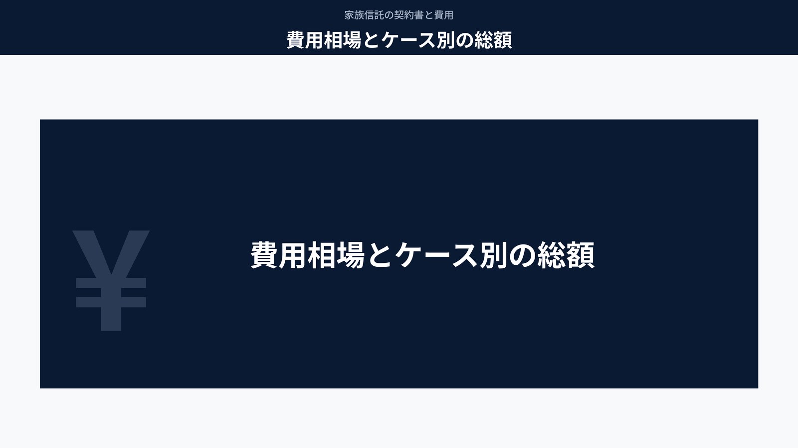 費用相場とケース別の総額