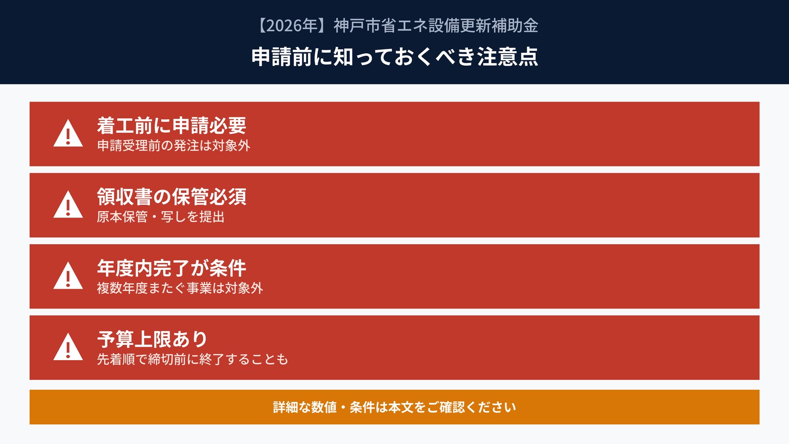 申請前に知っておくべき注意点