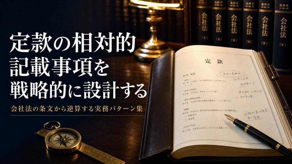 定款の相対的記載事項