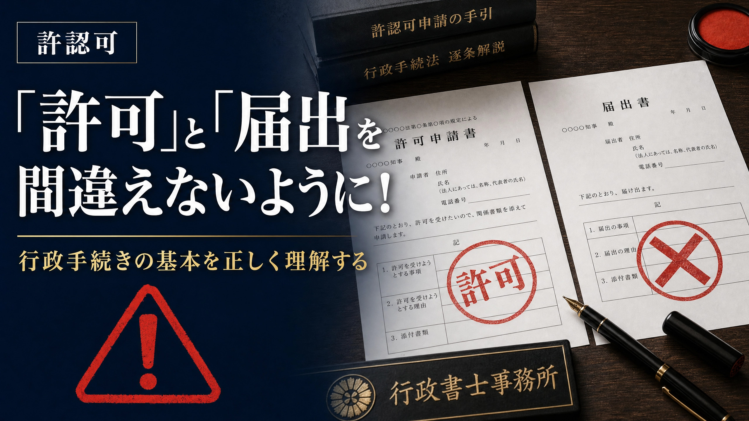 許可と届出を間違えないように！